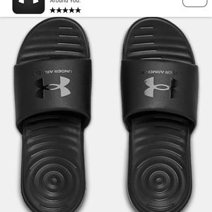 Mens All Black Under Armor Slides